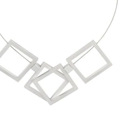 Halskette Vier große Quadrate C132
