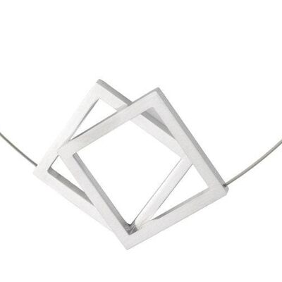 Halskette Zwei große Quadrate C104