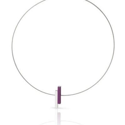Necklace Simple bars C116 - Purple