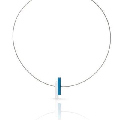 Halskette Einfache Balken C116 - Blau