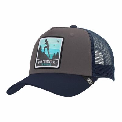 8433856069938 - Trucker Cap Born to Ultratrail Gray The Indian Face for men and women