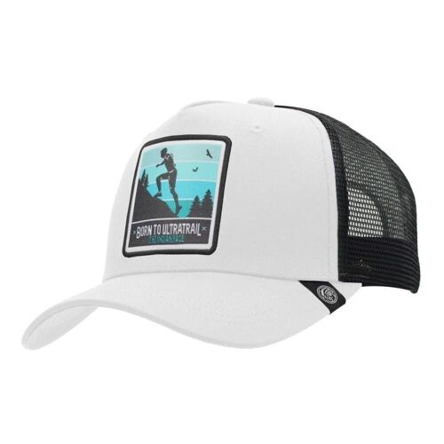 8433856069945 - Gorra Trucker Born to Ultratrail Blanca The Indian Face para hombre y mujer