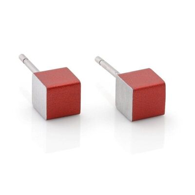 Ear Jewellery Cubes O28 - Rojo