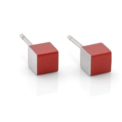 Ear Jewelery Cubes O28 - Red