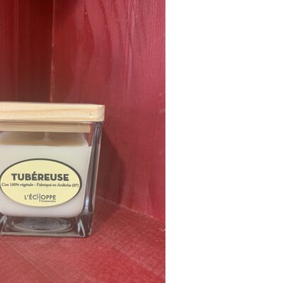 SCENTED CANDLE 100% VEGETABLE SOYA WAX - 6X6 80 G TUBEREUSE