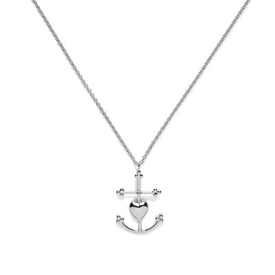 Camargue-Kreuz-Halskette in Silber