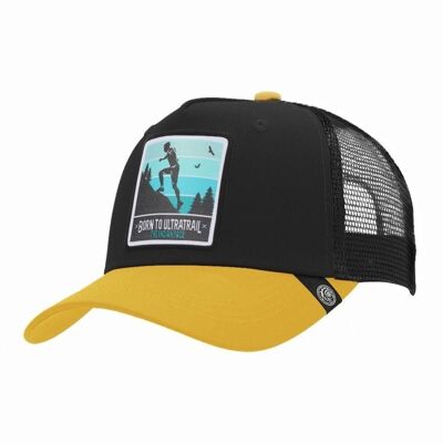 8433856069976 - Born to Ultratrail Cappellino trucker nero The Indian Face per uomo e donna