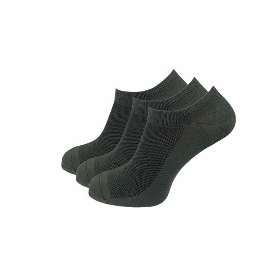 Sneaker Socken atmungsaktiv, 3er Pack, grün