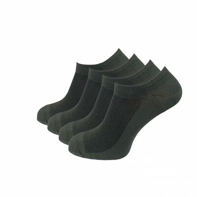 Breathable sneaker socks, pack of 4, green