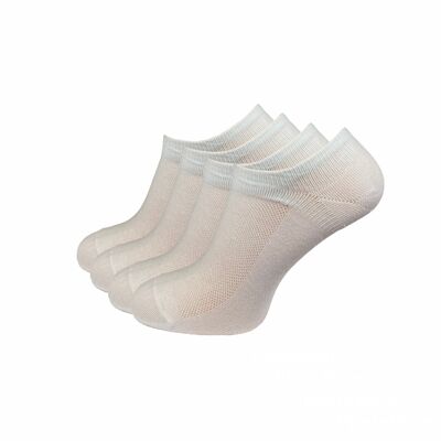 Breathable sneaker socks, pack of 4, white