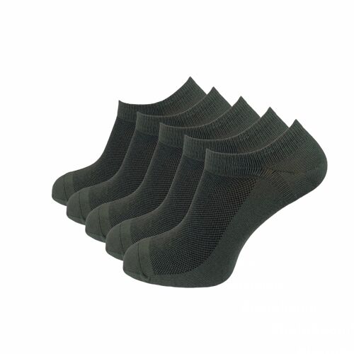 Sneaker Socken atmungsaktiv, 5er Pack, grün