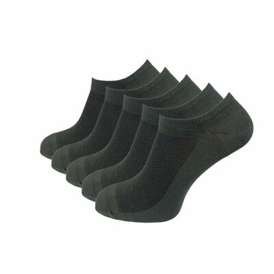 Sneaker socks breathable, pack of 5, green
