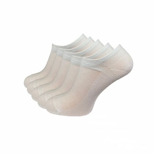 Sneaker Socken atmungsaktiv, 5er Pack, weiss