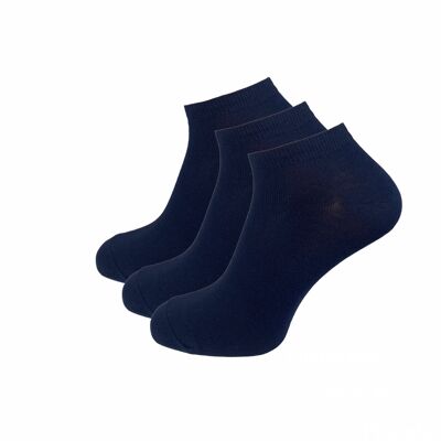 Sneaker socks, 3-pack, blue