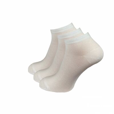 Sneaker socks, 3-pack, white