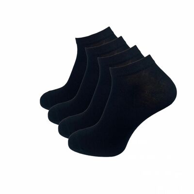 Sneaker Socken, 4er Pack, schwarz