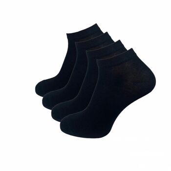 Chaussettes baskets, lot de 4, noir