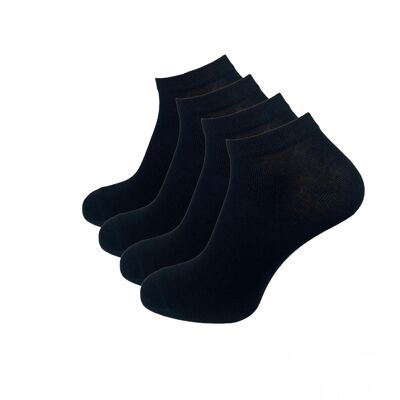 Sneaker socks, 4-pack, black