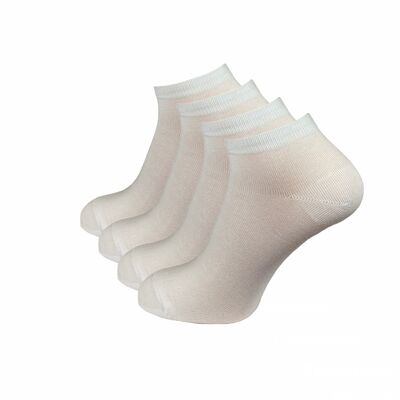 Sneaker socks, 4-pack, white