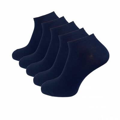 Chaussettes baskets, lot de 5, bleu