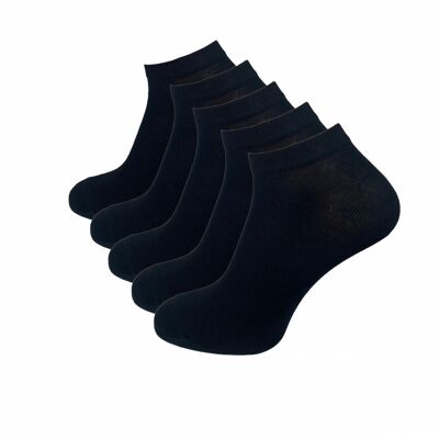 Sneaker socks, 5-pack, black