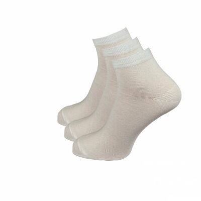 Quarter socks, 3-pack, white