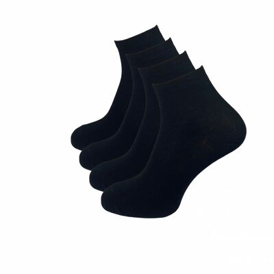 Quarter socks, 4-pack, black