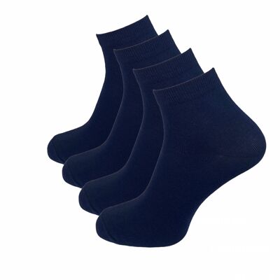 Quarti di calzini, confezione da 4, blu