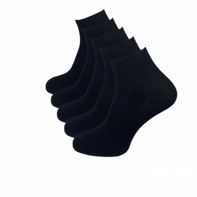 Quarter socks, 5-pack, black