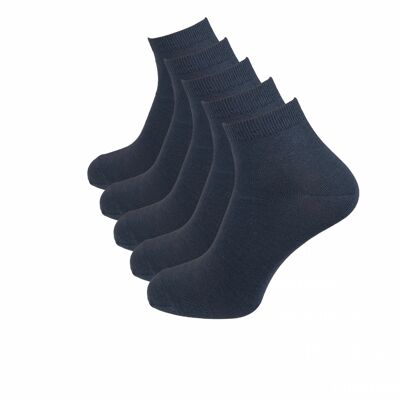 Quarti di calzini, confezione da 5, grigio