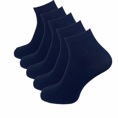 Quarter socks, 5 pack, blue