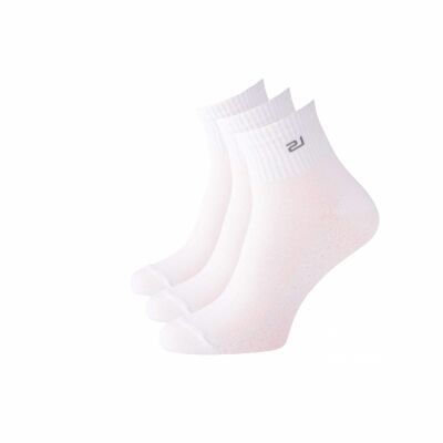 Quarter socks breathable, 3-pack, white
