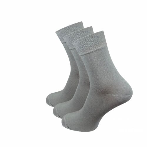 Klassische Socken, 3er Pack, grau