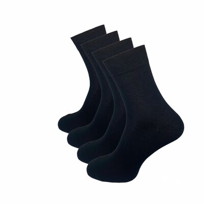 Klassische Socken, 4er Pack, schwarz