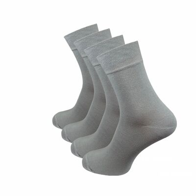 Klassische Socken, 4er Pack, hellgrau
