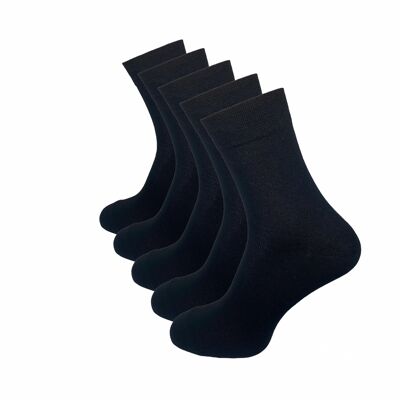 Klassische Socken, 5er Pack, schwarz