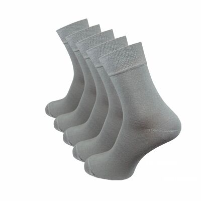 Klassische Socken, 5er Pack, hellgrau