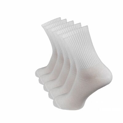 Tennis socks, 5 pack, white