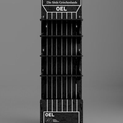 OEL Display - Assortiment de produits d'olives biologiques avec présentoir