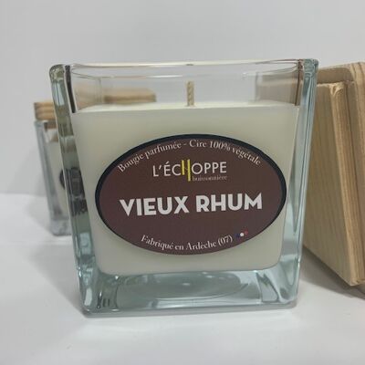 VELA AROMÁTICA CERA 100% SOJA VEGETAL - 8X8 190 G RON VIEJO