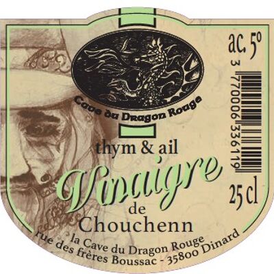 Vinegar of Chochenn Thyme and Garlic 25cl - honey