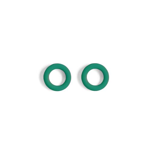 Earrings RINGS- opal green