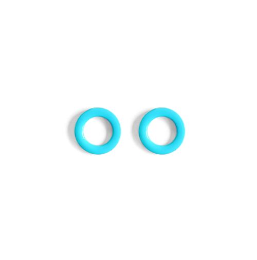 Earrings RINGS- pastel turquoise