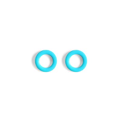 Boucles d'oreilles RINGS- turquoise pastel