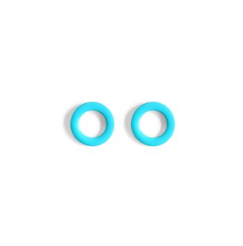 Boucles d'oreilles RINGS- turquoise pastel