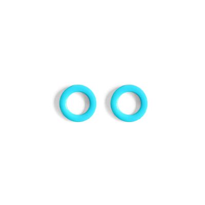 Earrings RINGS- pastel turquoise