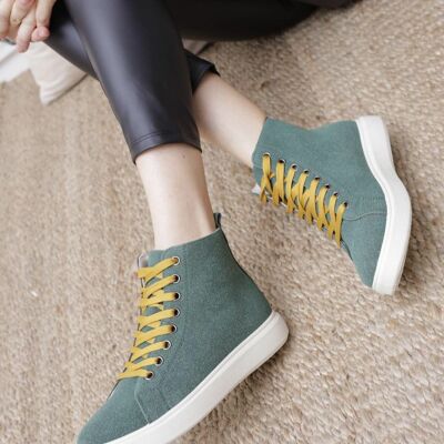 SNEAKERS STIVALETTO-VERDE