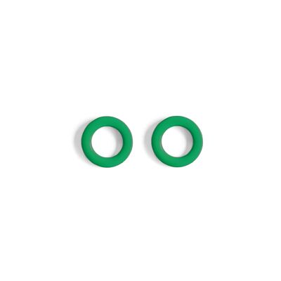 Earrings RINGS- signal green