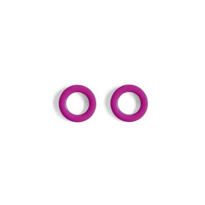 Earrings RINGS- traffic purple