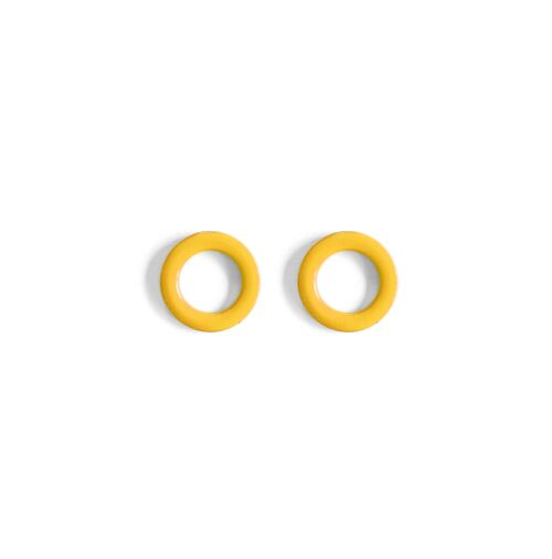 Earrings RINGS- traffic yellow